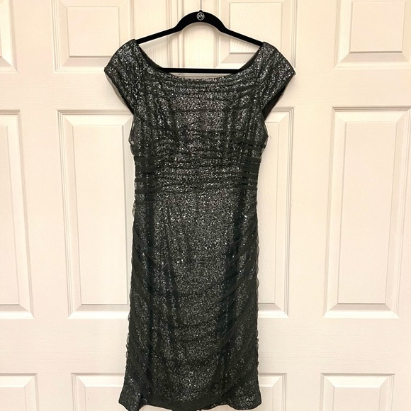 Bodycon Cocktail Dress Ralph Lauren Sequins - Picture 2 of 5